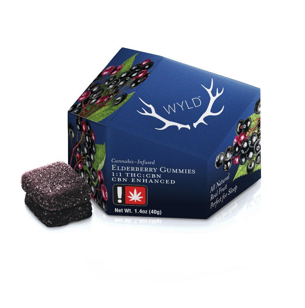 Elderberry 2:1 CBN + Indica Enhanced Gummies (100mg THC:50mg CBN)